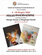 Locandina invito mostra di P. Panelli e G. Grosso